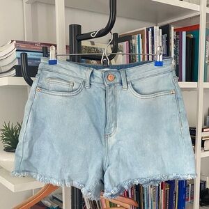 Lauren Conrad Cutoff Jean Shorts Super High Rise Stretch 4” Inseam Sz 8